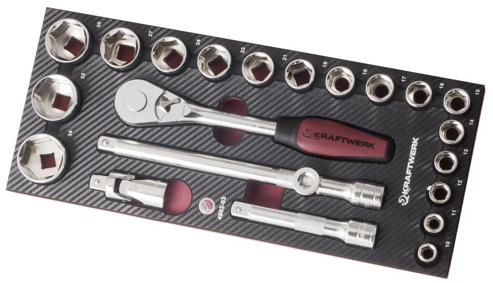 KRAFTWERK EVA3 Steckschlüsselsatz 1/2" 22 Teile Produktbild KRAFTWERK EVA3 Steckschlüsselsatz 1/2" 22 Teile