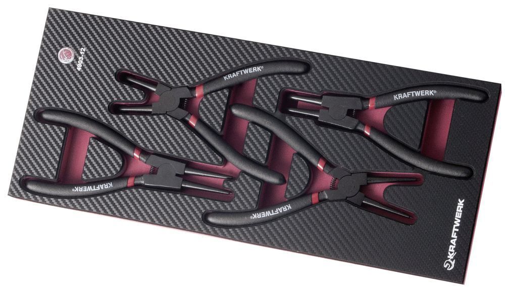 KRAFTWERK EVA3 Seegerring-Zangensatz 4 Teile Produktbild KRAFTWERK EVA3 Seegerring-Zangensatz 4 Teile