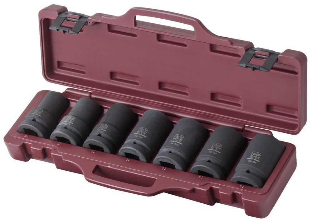KRAFTWERK Schlag Steckschlüssel Satz tief 1" 7 Teile Produktbild KRAFTWERK Schlag Steckschlüssel Satz tief 1" 7 Teile