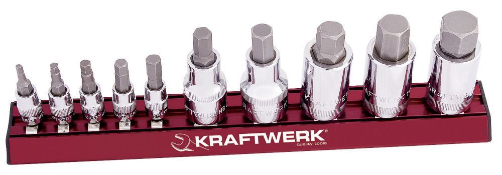 KRAFTWERK Innensechskant Bit Stecknuss Satz MAGALU 10 Teile Produktbild KRAFTWERK Innensechskant Bit Stecknuss Satz MAGALU 10 Teile