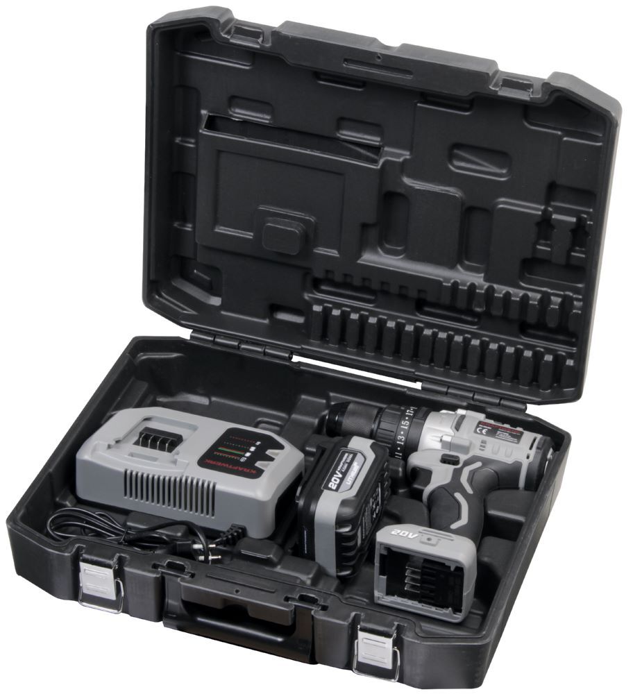 Kraftwerk Akku Schlagbohrmaschine 20V 4Ah 100Nm mit 1 Akkus Produktbild Kraftwerk Akku Schlagbohrmaschine 20V 4Ah 100Nm mit 1 Akkus