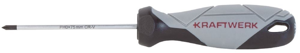 Kraftwerk BASIC LINE Schraubendreher PH0 x 75 mm Produktbild Kraftwerk BASIC LINE Schraubendreher PH0 x 75 mm