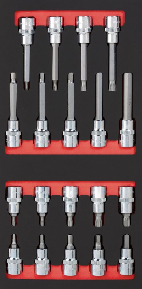 Kraftwerk Bit-Steckschlüsselsatz 1/2 Zoll 19 Teile 20 x 40 Einlage Produktbild Kraftwerk Bit-Steckschlüsselsatz 1/2 Zoll 19 Teile 20 x 40 Einlage