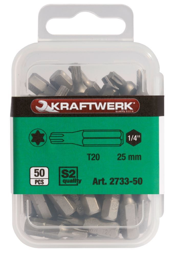 Kraftwerk Torx Bit 25 mm T40 1/4 Zoll Produktbild Kraftwerk Torx Bit 25 mm T40 1/4 Zoll