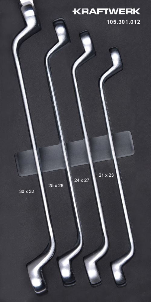Kraftwerk Gekröpfter Ringschlüsselsatz 4 teilig Produktbild Kraftwerk Gekröpfter Ringschlüsselsatz 4 teilig