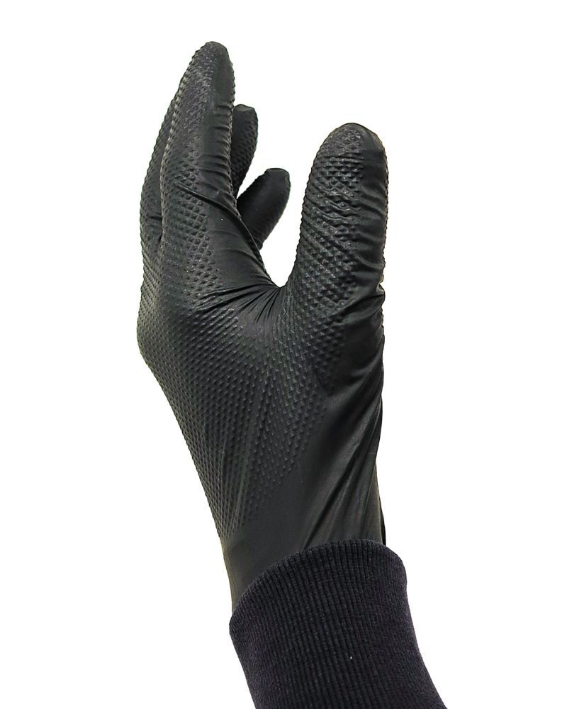 Kraftwerk Nitril Handschuhe Gogrip PRO Größe M schwarz 50 Stück Produktbild Kraftwerk Nitril Handschuhe Gogrip PRO Größe M schwarz 50 Stück bild 2
