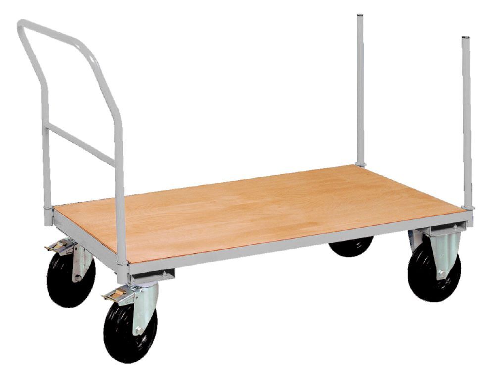 KRAFTWERK Bügelwagen 270x1200x600 mm mit Rungen Griffhöhe 950 mm TL 500 kg Produktbild KRAFTWERK Bügelwagen 270x1200x600 mm mit Rungen Griffhöhe 950 mm TL 500 kg