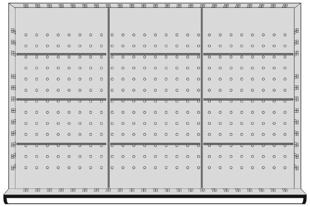 KRAFTWERK Einteilungssortiment 12 Fächer Höhe 50 mm 918x612 mm Produktbild KRAFTWERK Einteilungssortiment 12 Fächer Höhe 50 mm 918x612 mm bild 2