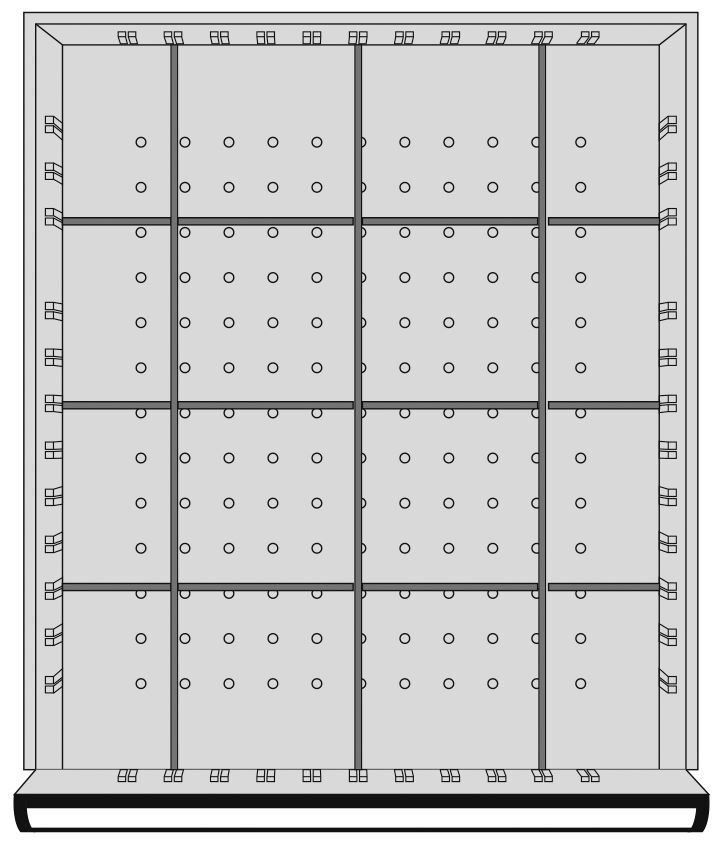 KRAFTWERK Einteilungssortiment 16 Fächer Höhe 50 mm 435x535 mm Produktbild KRAFTWERK Einteilungssortiment 16 Fächer Höhe 50 mm 435x535 mm bild 2