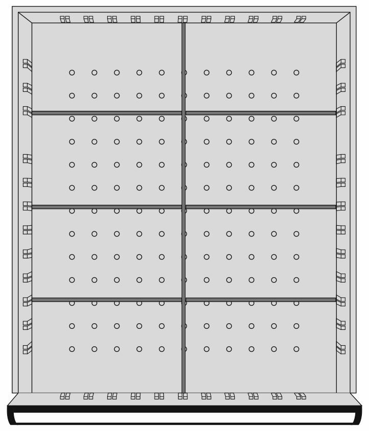KRAFTWERK Einteilungssortiment 8 Fächer Höhe 100 mm 459x539 mm Produktbild KRAFTWERK Einteilungssortiment 8 Fächer Höhe 100 mm 459x539 mm bild 2