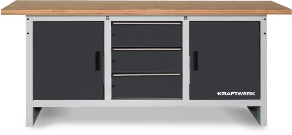 Kraftwerk Industry Werkbank 840x2000x700 mm mit 2 Türen und 3 Schubladen Produktbild Kraftwerk Industry Werkbank 840x2000x700 mm mit 2 Türen und 3 Schubladen