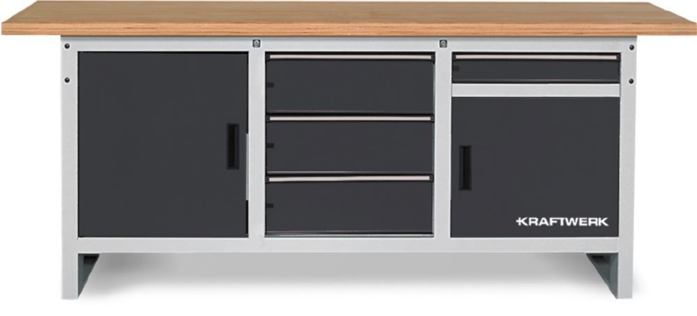 Kraftwerk Industry Werkbank 840x2000x700 mm mit 2 Türen und 4 Schubladen Produktbild Kraftwerk Industry Werkbank 840x2000x700 mm mit 2 Türen und 4 Schubladen