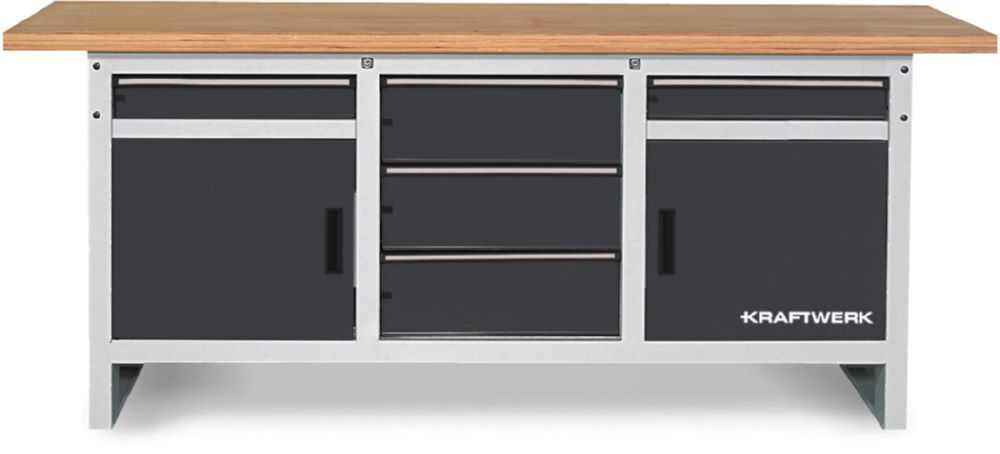 Kraftwerk Industry Werkbank 840x2000x700 mm mit 2 Türen und 5 Schubladen Produktbild Kraftwerk Industry Werkbank 840x2000x700 mm mit 2 Türen und 5 Schubladen