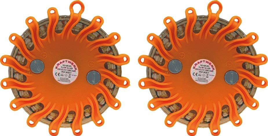Kraftwerk LED Warnleuchte 16 LED 9,6 W mit Batterie Produktbild Kraftwerk LED Warnleuchte 16 LED 9,6 W mit Batterie