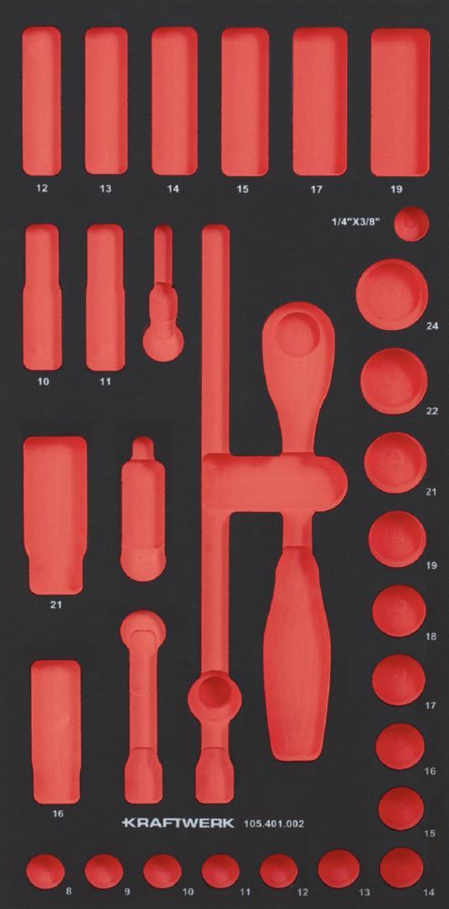 Kraftwerk PRO LINE EVA Einlage für Art. 105.401.002 20 x 40 cm leer Produktbild Kraftwerk PRO LINE EVA Einlage für Art. 105.401.002 20 x 40 cm leer