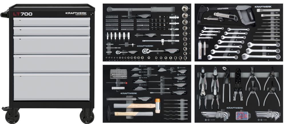 Kraftwerk LT LINE Werkstattwagen LT 700 mit 5 Schubladen 337 Teile Produktbild Kraftwerk LT LINE Werkstattwagen LT 700 mit 5 Schubladen 337 Teile