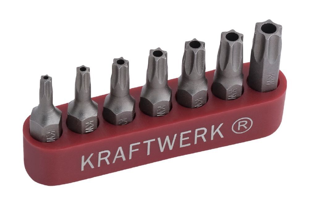 Kraftwerk Maschinen Torx Bit Satz T10-40 1/4 Zoll 7 teilig Produktbild Kraftwerk Maschinen Torx Bit Satz T10-40 1/4 Zoll 7 teilig