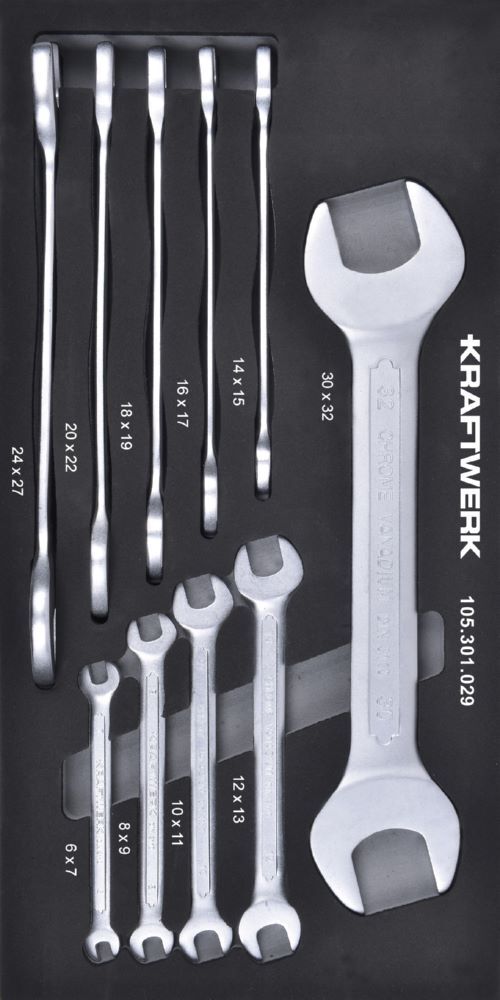 Kraftwerk Maulschlüssel Satz 10 teilig Produktbild Kraftwerk Maulschlüssel Satz 10 teilig