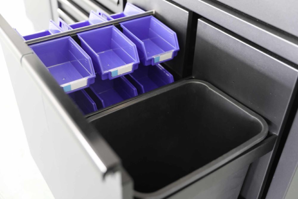 Produktbild MOBILIO Black 2er Werkstattsystem breit Platte aus Edelstahl bild 4