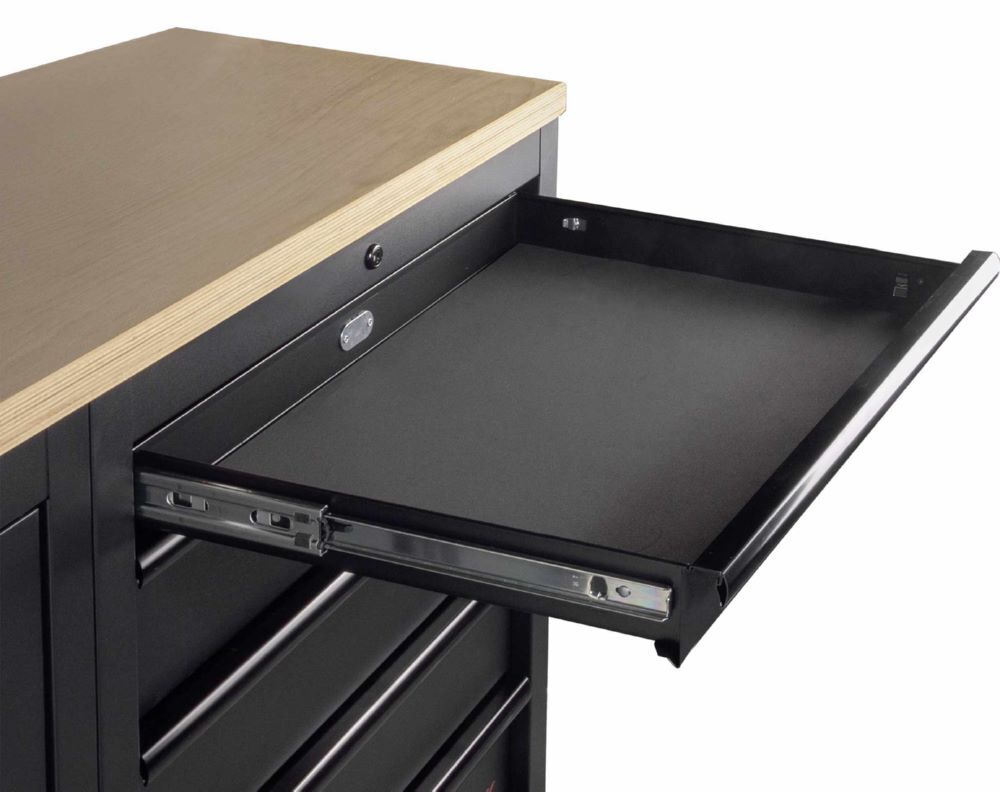 Produktbild MOBILIO Black 4er Werkstatt Unterschrank Kombi Buche bild 5