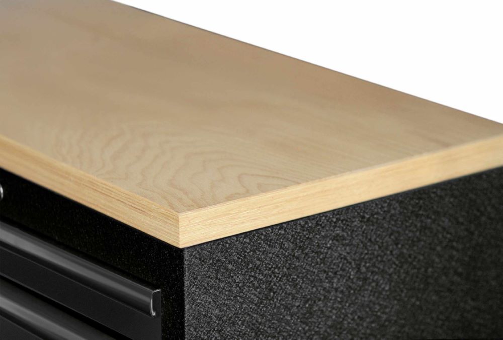 Produktbild MOBILIO Black 2er Werkstattschrank Platte mit Buche bild 2