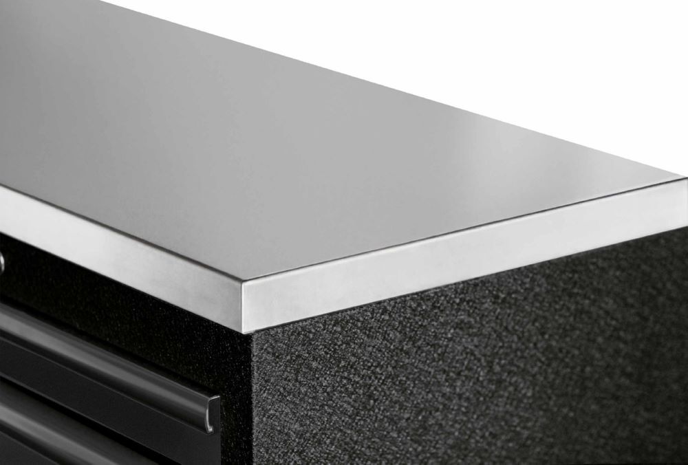 Produktbild MOBILIO Black 2er Werkstattschrank Platte aus Edelstahl 430 bild 2