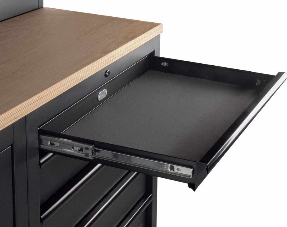 Produktbild MOBILIO Black 4er Werkstattsystem mit Lochwand Buche bild 11