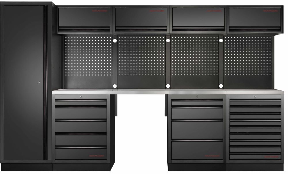 Produktbild Kraftwerk MOBILIO Black 5er Werkstattschrank System schwarz Edelstahl 430