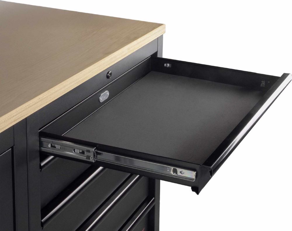 Produktbild MOBILIO Ex Black 4er Werkstatt Unterschrank Kombi Buche bild 5