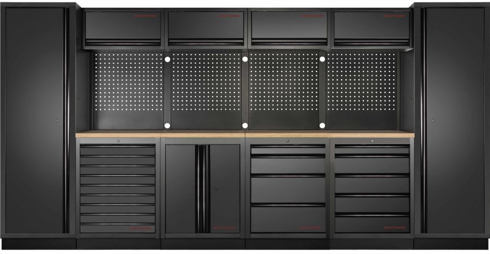 Produktbild Kraftwerk MOBILIO Ex Black Werkstattschrank System Kombi mit Lochwand Buche