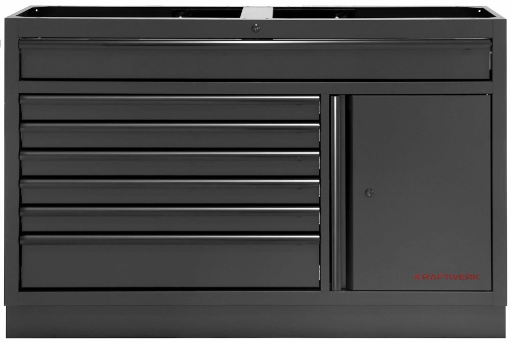 Produktbild Kraftwerk MOBILIO Black Schubladenschrank 1360 mm 7 Schubladen 1-Türig