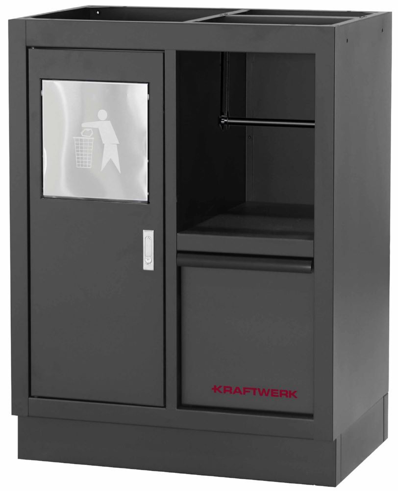 Produktbild MOBILIO Black Unterschrank mit Abfalleimer und Papierhalter bild 3