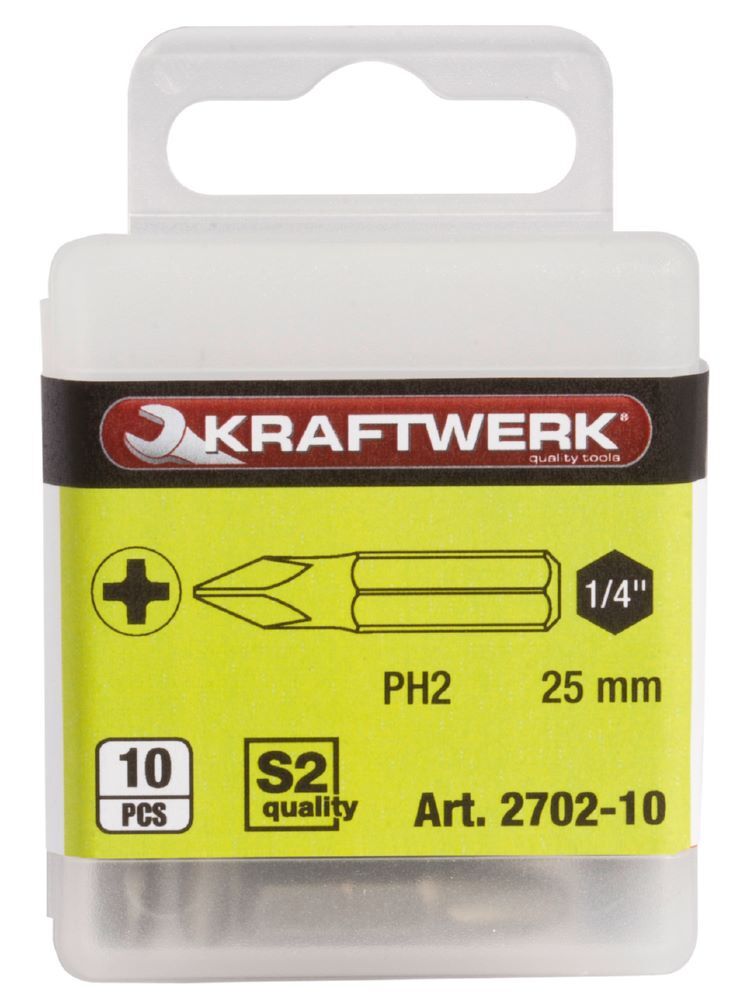 Kraftwerk Phillips Bit 25 mm PH2 1/4 Zoll Produktbild Kraftwerk Phillips Bit 25 mm PH2 1/4 Zoll