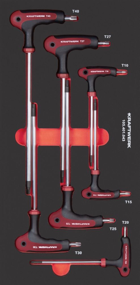 Kraftwerk PRO LINE EVA3 T-Griff Schraubendreher TX 20 x 40 7 Teile Produktbild Kraftwerk PRO LINE EVA3 T-Griff Schraubendreher TX 20 x 40 7 Teile