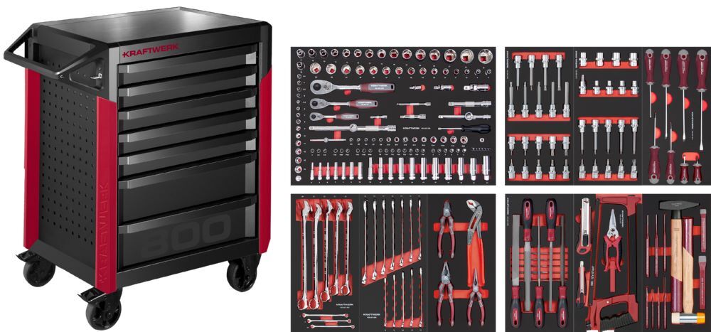 Kraftwerk PRO LINE Werkstattwagen PT800 mit 7 Schubladen 238 Teile Produktbild Kraftwerk PRO LINE Werkstattwagen PT800 mit 7 Schubladen 238 Teile
