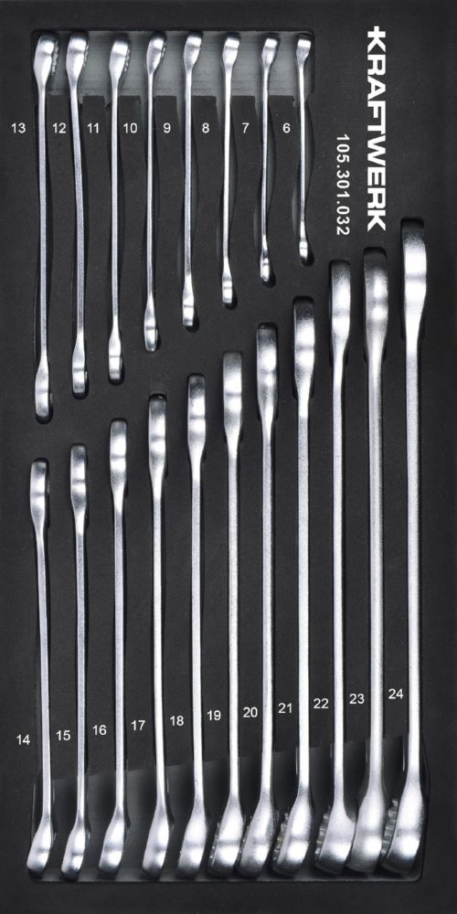 Kraftwerk Ringmaulschlüssel 19 teilig Produktbild Kraftwerk Ringmaulschlüssel 19 teilig