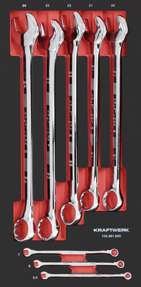 Kraftwerk Ringmaulschlüsselsatz 8 teilig Produktbild Kraftwerk Ringmaulschlüsselsatz 8 teilig