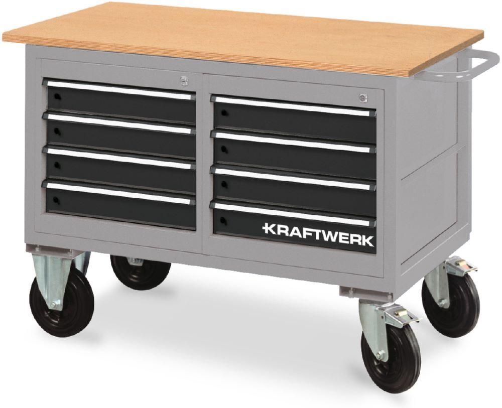 Kraftwerk Rollwerkbank mit 8 Schubladen H 835 x B 1300 x T 605 mm Produktbild Kraftwerk Rollwerkbank mit 8 Schubladen H 835 x B 1300 x T 605 mm