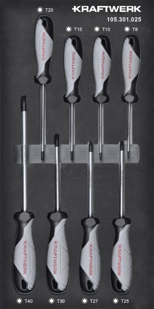 Kraftwerk Schraubendreher Torx 8 teilig 20x40 Einlage Produktbild Kraftwerk Schraubendreher Torx 8 teilig 20x40 Einlage
