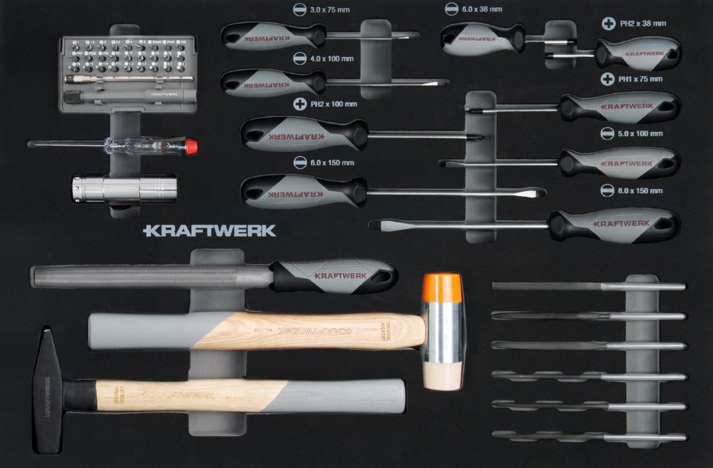Kraftwerk Schraubendreher und Schlagwerkzeug 49 teilig Einlage Produktbild Kraftwerk Schraubendreher und Schlagwerkzeug 49 teilig Einlage