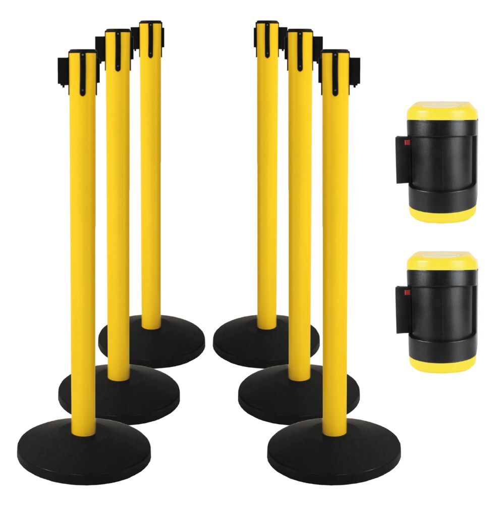 Kraftwerk Set Absperrständer und Gurtbandkassetten 8 teilig Produktbild Kraftwerk Set Absperrständer und Gurtbandkassetten 8 teilig