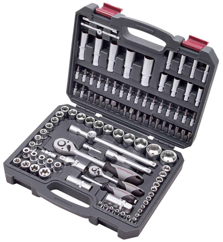 KRAFTWERK Steckschlüsselsat Basic 1/4 Zoll und 1/2 Zoll 105 Teile Produktbild KRAFTWERK Steckschlüsselsat Basic 1/4 Zoll und 1/2 Zoll 105 Teile