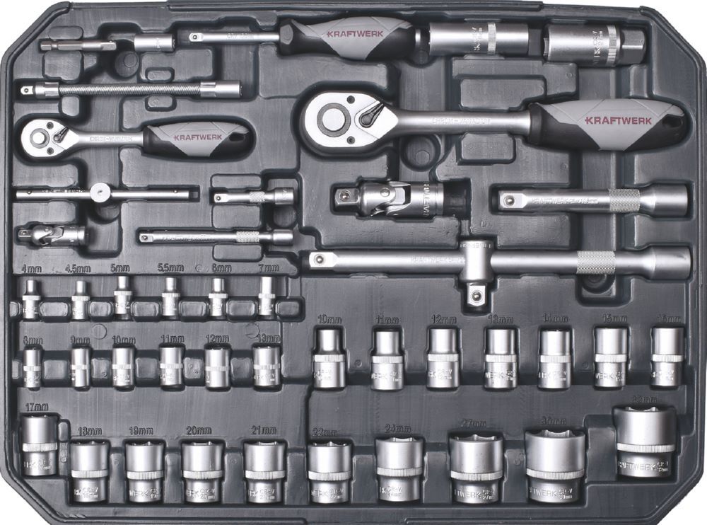 KRAFTWERK Steckschlüsselsatz Basic 1/4 Zoll und 1/2 Zoll 266 Teile KRAFTWERK Steckschlüsselsatz Basic 1/4 Zoll und 1/2 Zoll 266 Teile
