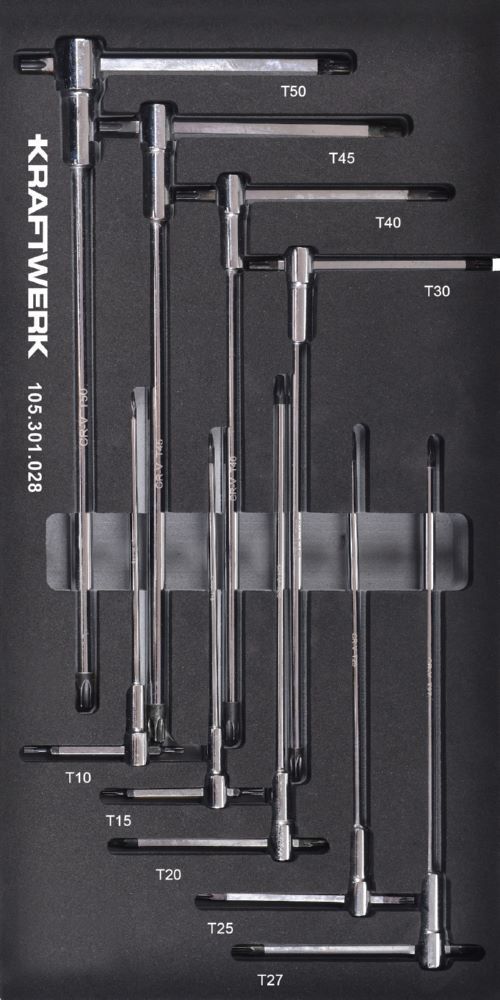 Kraftwerk T-Griff Schraubendreher Torx 9 teilig Produktbild Kraftwerk T-Griff Schraubendreher Torx 9 teilig