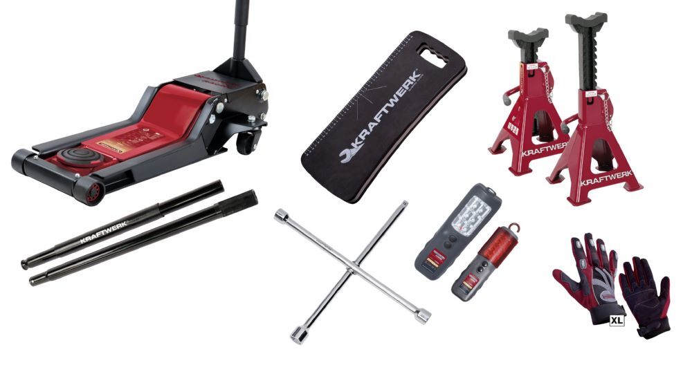 KRAFTWERK Universal Radwechsel Satz hydraulisch 3 Tonnen Produktbild KRAFTWERK Universal Radwechsel Satz hydraulisch 3 Tonnen