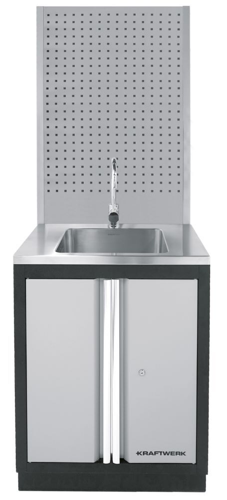 Kraftwerk Unterschrank mit Edelstahlspüle und Tafel B 680 mm Produktbild Kraftwerk Unterschrank mit Edelstahlspüle und Tafel B 680 mm