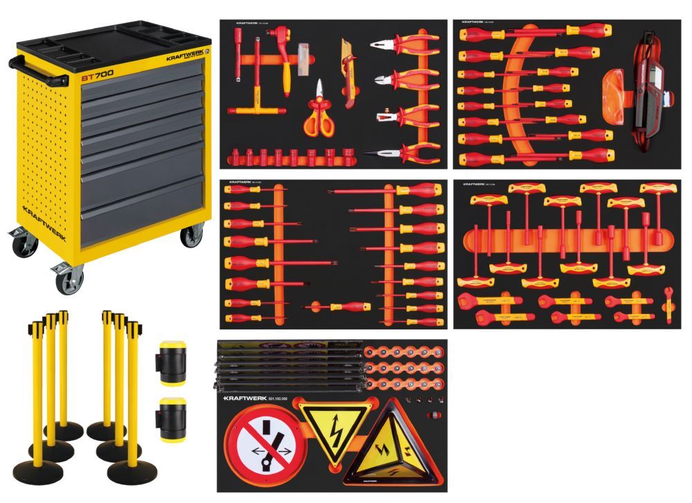 Kraftwerk VDE Werkstattwagen B117 mit VDE Werkzeug 111 teilig Produktbild Kraftwerk VDE Werkstattwagen B117 mit VDE Werkzeug 111 teilig