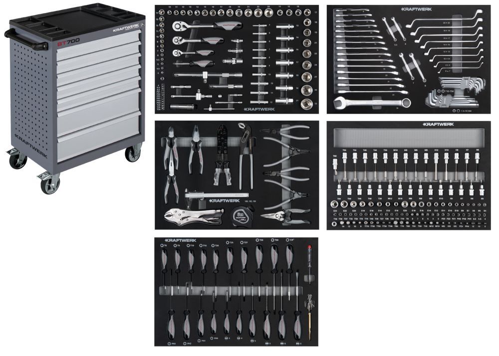 Kraftwerk Werkstattwagen BT700 mit 7 Schubladen 274 teilig Produktbild Kraftwerk Werkstattwagen BT700 mit 7 Schubladen 274 teilig