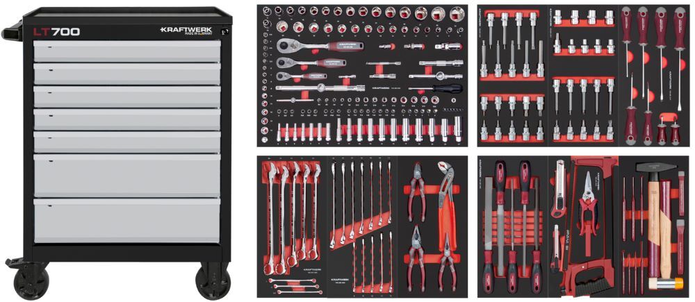Kraftwerk LT LINE Werkstattwagen LT700 mit 7 Schubladen 238 Teile Produktbild Kraftwerk LT LINE Werkstattwagen LT700 mit 7 Schubladen 238 Teile