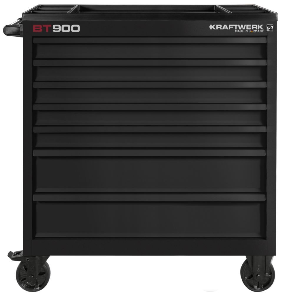 Kraftwerk Werkstattwagen BT900 mit 7 Schubladen ohne Werkzeug in schwarz Produktbild Kraftwerk Werkstattwagen BT900 mit 7 Schubladen ohne Werkzeug in schwarz bild 2